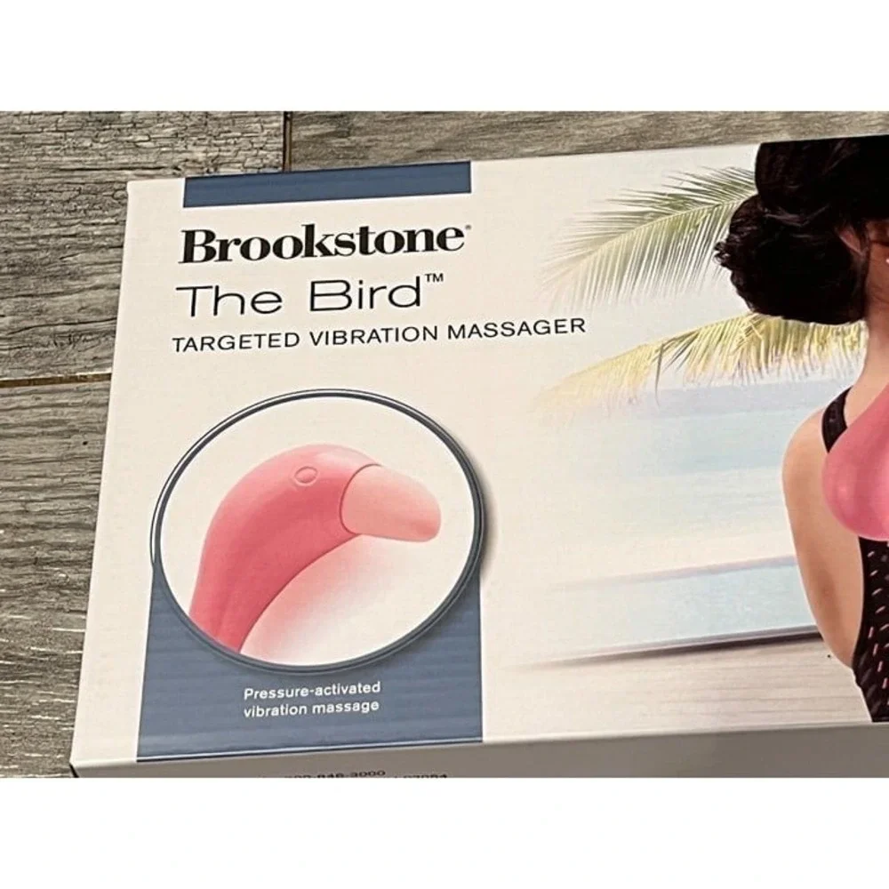Brookstone THE BIRD Targeted VIBRATION Massager 324992 Trigger Point NeW Battery
